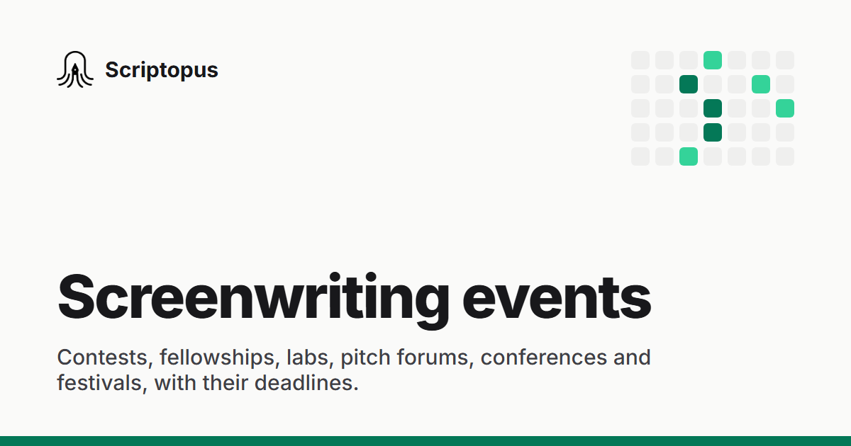 Escalate: Feature Focus Writers Initiative: Deadlines and Fees — Scriptopus